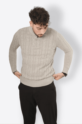 Alessandro Toscani™ AURELIO™ | Half-Collar Sweater with Zipper
