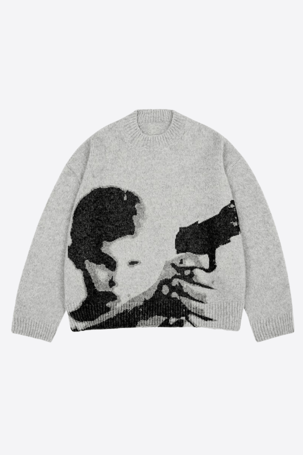 Alessandro Toscani Gray / M FRAN™ | White Sweater with graphics
