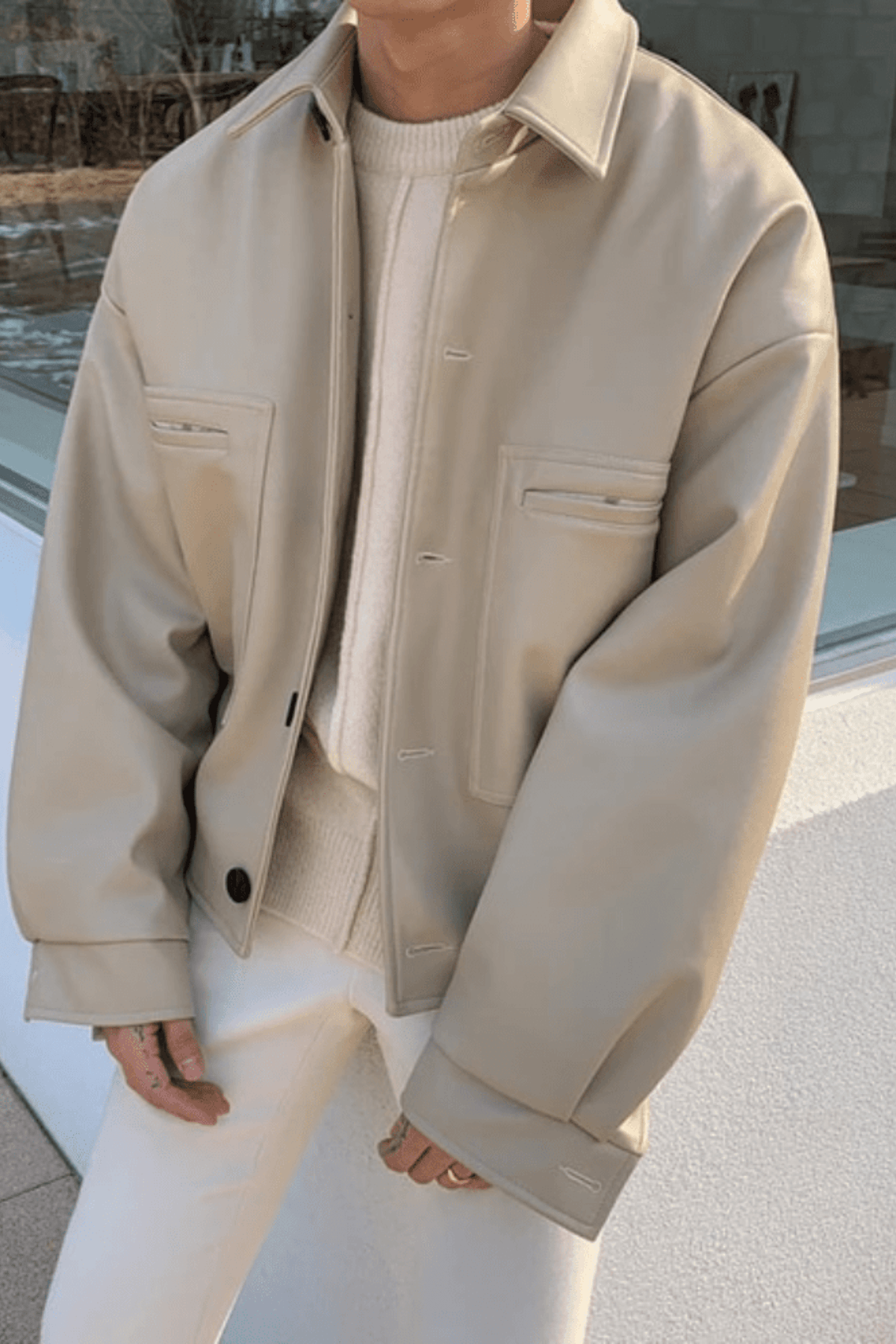 Alessandro Toscani™ M / Beige FULVIO™ | Men's Leather Jacket