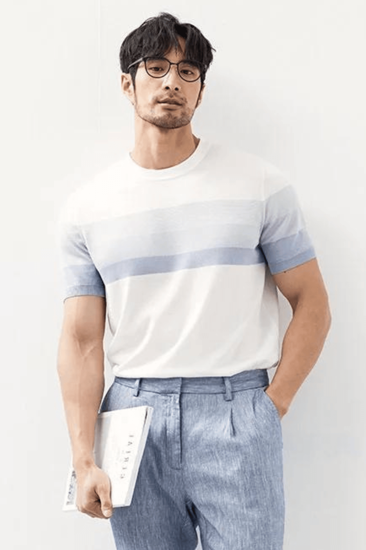 Alessandro Toscani White / M MAURO™ | Striped T-shirt